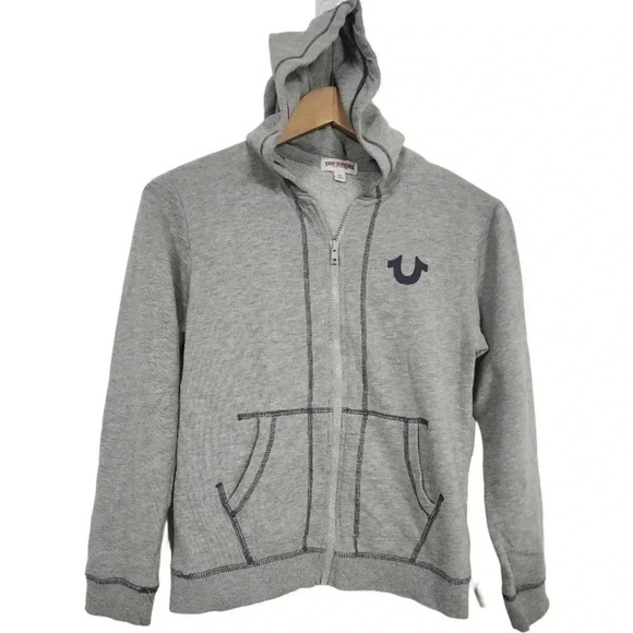 True Religion Full Zip Hoodie Sweatshirt Kids S - Picture 1 of 9